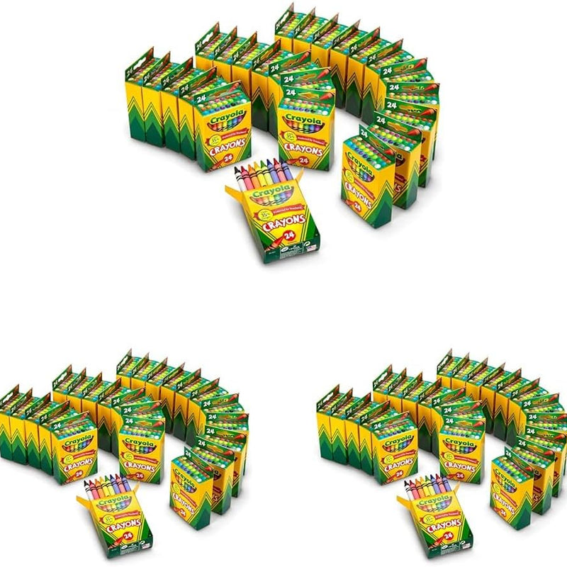 Crayola Crayon Packs in 24 Vibrant Colors, Perfect for Preschool Classroom Supplies and Arts & Crafts Projects