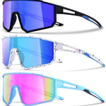 3PACK Kids Sunglasses for Boys and Girls, UV400 Protection, Baseball and Cycling Goggles