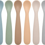 Eascrozn Baby Spoons, 6 Pack First Stage Silicone Feeding Spoons, BPA Free | Soft Tip Feeding Baby Utensils, Baby Led Weaning Supplies Training Spoons, Dishwasher and Boil Safe