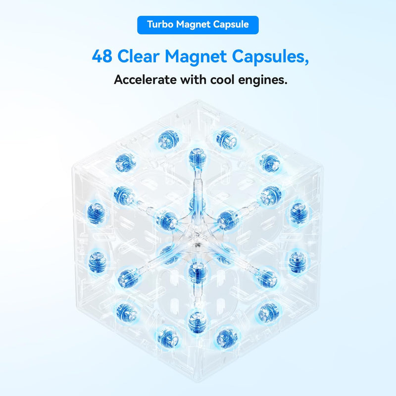 gan 356 me, 3x3 magnetic speed cube with 48 magnets, 12 tension settings, ideal for kids and adults