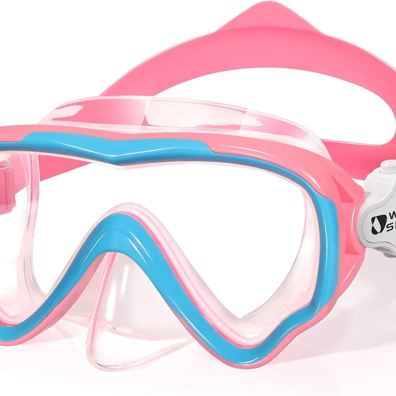 Water Space Kids Swimming Goggles Swim Mask with Nose Cover for Kids Youth 3-15, Anti-Shattered Lens UV Protection No-leak