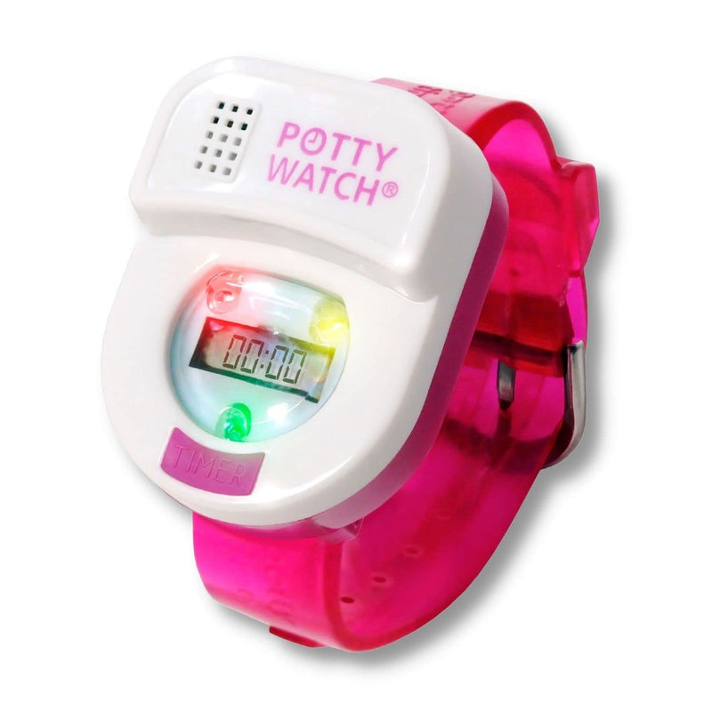 The Original Potty Watch Lights & Music Reminds Your Kiddo It's Time to Go | We Make Potty Training Fun! Water-Resistant, Plays Music & Lights Every 30, 60, or 90 Minutes. Pause for naps or night., Pink