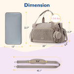 mommore Diaper Bag Tote Large Travel Baby Bag with Pacifier Case | Portable Changing Pad, Insulated Pocket & Stroller Strap, Baby Essentials Maternity Bag , Hospital Bag for Labor Delivery