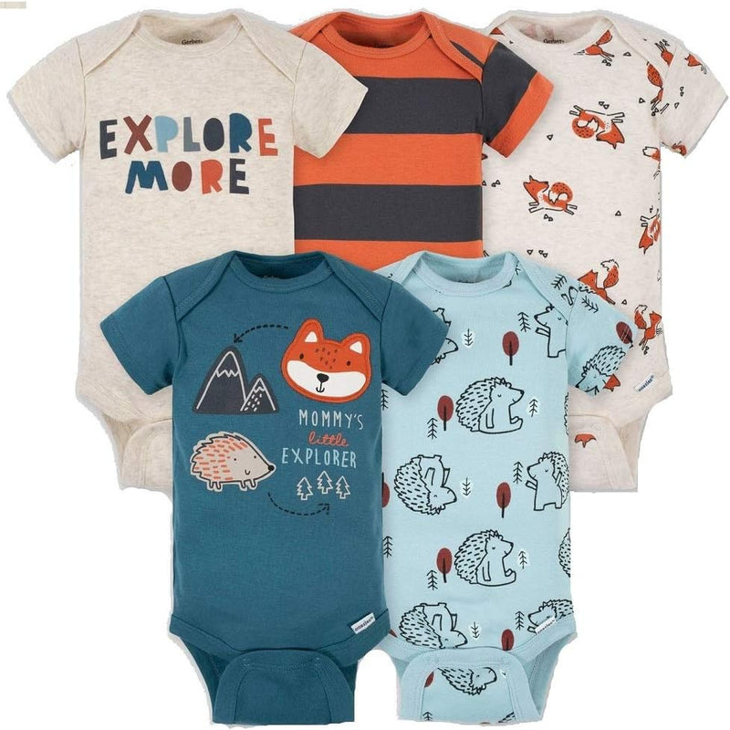 Gerber Baby Boys' 5-pack Variety Onesies Bodysuits