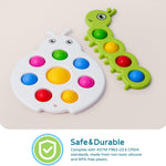 LiKee Fidget Popper Sensory Toy, 10+ Months, Christmas Stuffers, Push and Popping Airplane Car Travel Toy