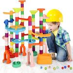 110pcs Marble Maze Kit STEM Learning Toy for Kids, 60 Marbles, Building Blocks, Ages 3-8