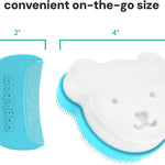 oogiebear Cradle Cap Brush Kit for Babies, 3 Piece Gentle Scalp Care Set | Sponge, Brush & Comb Set for Newborns, Infants & Babies, Soft Cradle Cap Remover, Baby Registry Essential