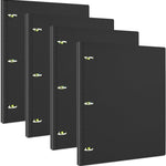 INFUN Telescoping 3 Ring Binder - 4PCS, Portable Plastic 3 Ring Binder with Telescoping Spine, Binders with Foldable Front Cover Holds 8.5"x11" Paper for School, Office, Homes