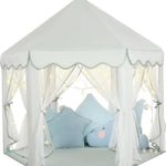 Sumbababy Princess Castle Tent for Girls Fairy Play Tents for Kids Hexagon Playhouse with Fairy Star Lights Toys for Children or Toddlers Indoor or Outdoor Games (Pink)