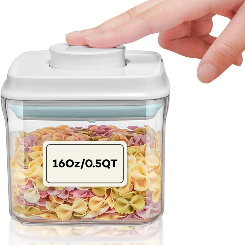 Bop Top Airtight Food Storage Containers | Pop-Top Lid | 2 Cups / 16 Oz | kitchen canister set, for flour, sugar, snacks, pasta, baking