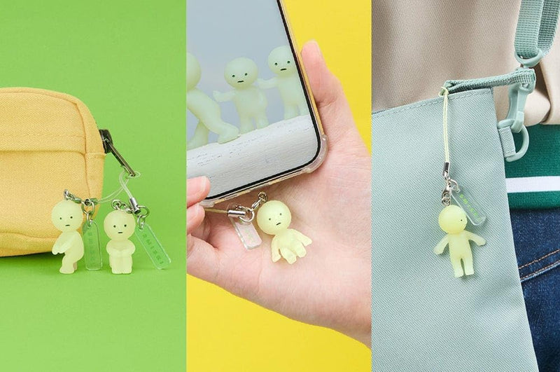 Smiski Strap Accessory - Series 1, Glow in The Dark Charm Accessory (1) Assorted Sealed Blind Box Original Mini Figure