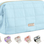 Sooez Large Pencil Case Pouch, Soft Pencil Bag with Zipper, Pen Bag Wide Opening, School Supplies Cute Pencil Case for Girls Boy Men Women, Beige