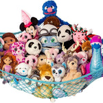 Stuffed Animal Hammock 2 Pack | Corner Stuffed Animal Storage & Plushie Net | Toy Hammock for Stuffed Animals | Holds 12lbs | Easy Hang, All Hardware Included | White Bedroom Decor | by Lilly's Love