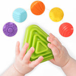 Montessori Sensory Cube Toy for Toddlers | 6 Shape Blocks for Learning, Developmental Birthday Gifts for 1-3 Years Old Baby