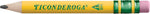 Ticonderoga My First Half-Size Wooden Pencils, 12 Pencils/Pack, 1 Pack | Large Triangle-Barrel Pre-Sharpened #2 (HB) Short 4.5" Yellow Pencils with Erasers, X33012