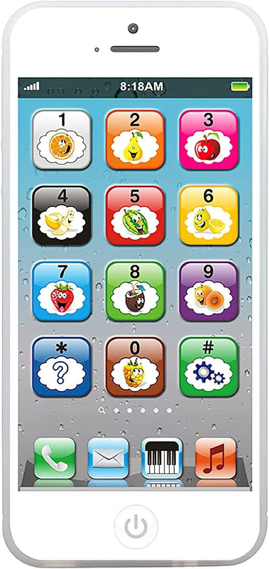 Wolmund Toy Learning Play Cell Phone with 8 Functions and Dazzling Lights for Toddler and Baby