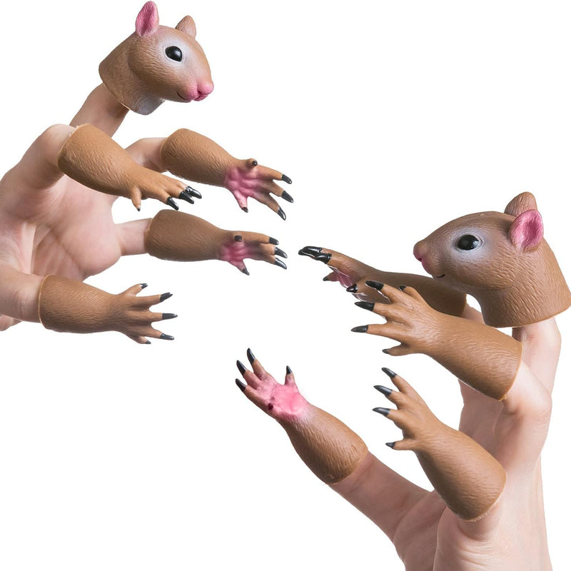 Novelty Squirrel Finger Puppet Tiny Hands Theater Prop | Durable, Low-Odor PVC for Gag Gifts, White Elephant Exchanges, and Easter Baskets | Hilarious Accessory for Adults & Kids' Skits, Story Time, and Screen-Free Play.