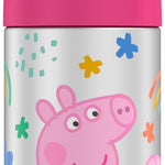 THERMOS FUNTAINER Water Bottle with Straw, 12oz, Cars | Kids Stainless Steel Insulated Water Bottle, Keeps Drinks Cold Longer for School & Play, BPA-Free