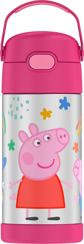 THERMOS FUNTAINER Water Bottle with Straw, 12oz, Frozen 2 | Kids Stainless Steel Insulated Water Bottle, Keeps Drinks Cold Longer for School & Play, BPA-Free