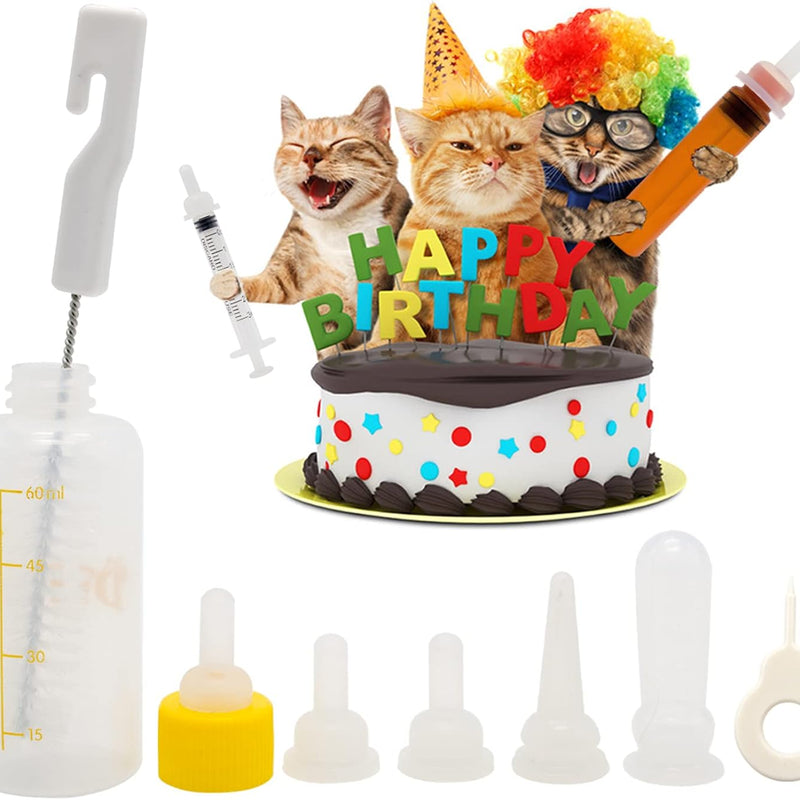 Puppy Kitten Bottle for Nursing, Newborn Baby Dog Cat Rabbit Feeding Feeder