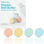 Frida Baby Electric Nail Buffer, Safe Baby Nail File & Trimmer Kit, White | For Newborn & Toddler Fingernails and Toenails, 4 Buffer Pads, LED Light, Storage Case, White