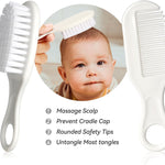 Baby Grooming Kit, Infant Safety Care Set with Hair Brush Comb Nail Clipper Nasal Aspirator,Baby Essentials Kit for Newborn Girls Boys (Grey White)
