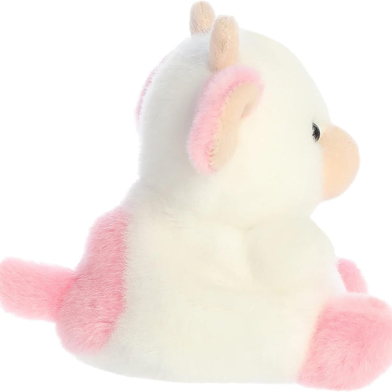 Aurora® Adorable Palm Pals™ Belle Strawberry Cow™ Stuffed Animal - Fun Collectible Plush for Kids and Adult Collectors - Perfect for Decorating Rooms and Birthday Gifts - Pink 6 Inches