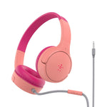 Belkin SoundForm Mini Bluetooth Kids Headphones, On Ear, 30H Battery Life | Toddler headphones, 85dB Volume Limit, Built-in Mic, Wired Connection Option, iPad, Android Tablet, School, Travel