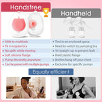 Nenesupply Handsfree Wearable Breast Milk Collection Cups Compatible with Spectra S1 S2 Baby Buddha Momcozy V1 Lansinoh Pumps 24mm Silicone Flanges Replacement for Spectra Pump Parts 19mm 21mm inserts