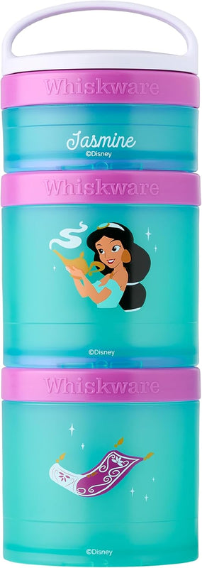 Whiskware Bluey Stackable Snack Containers for Babies, Toddlers, and Kids, 3 Stackable Snack Cups for School and Travel, Cupholder Friendly, Bluey and Bingo! Let’s Do This!