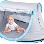 Kapeazo Baby Beach Tent, Pop Up UV Sun Shade for Infant Toddlers (Green) | Portable Baby Beach Essentials, Sun Shelter for Travel, UPF 50+, Breathable Mesh, Infant Sleeping Tent for Parks and Camping