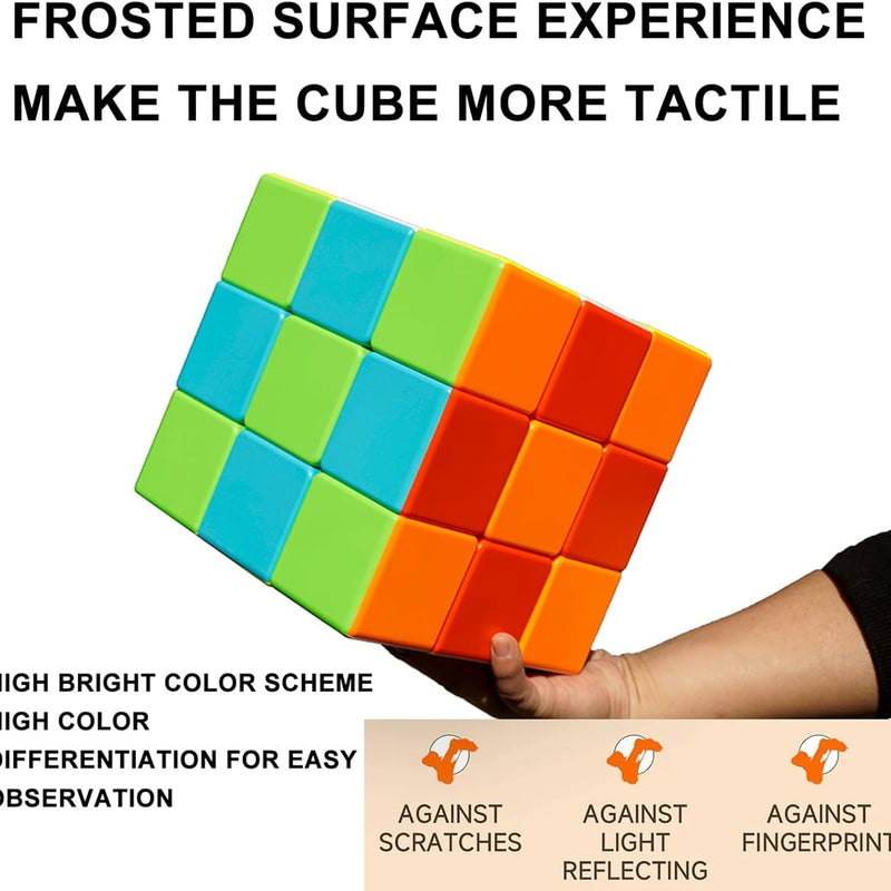 Giant Magic Cube, 18CM Big 3x3 Speed Cube Color-Matching 3D Sensory Puzzle Box Super Large Birthday Christmas Stocking Stuffers Gift for Kids Adults Fidget Toy Brain Teasers Cubing Classroom Speed Toy