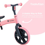 Yvolution Y Velo Junior 9" Balance Bike with Adjustable Seat and Handlebar