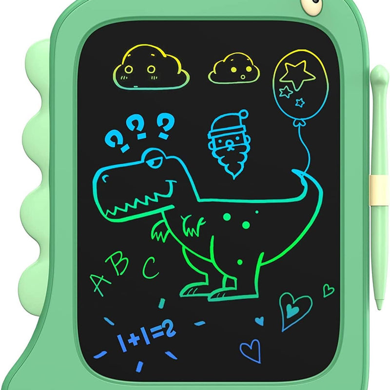8.5 Inch LCD Doodle Board Tablet Toy - Green Dinosaur Drawing Pad for Kids 2-6 Years Old - Christmas and Birthday Gifts