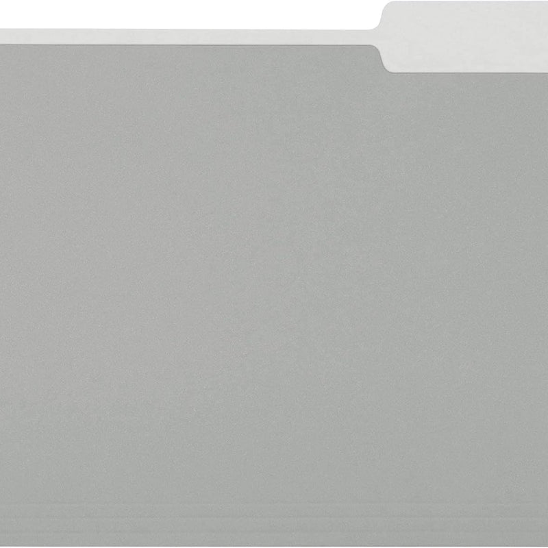 Amazon Basics File Folders for Organization, Letter Size, 1/3 Cut Tab, Gray, 36-Pack