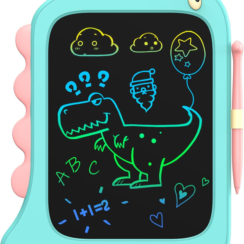 8.5 Inch LCD Doodle Board Tablet Toy - Green Dinosaur Drawing Pad for Kids 2-6 Years Old - Christmas and Birthday Gifts