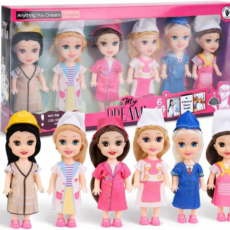 Liberty Imports Little Royal Princess Toddler Dolls with Dresses, Girls Imaginative Pretend Play Small Dolls Party Favors Collection (Princess)