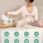 Momcozy Baby Wipe Warmer, Innovative Spring Design,Large Capacity Dispenser | Wipe Warmer with Night Light, Fast and Even Heating, 4 Adjustable Temperature Modes, Baby Shower & Registry Must-haves, Green