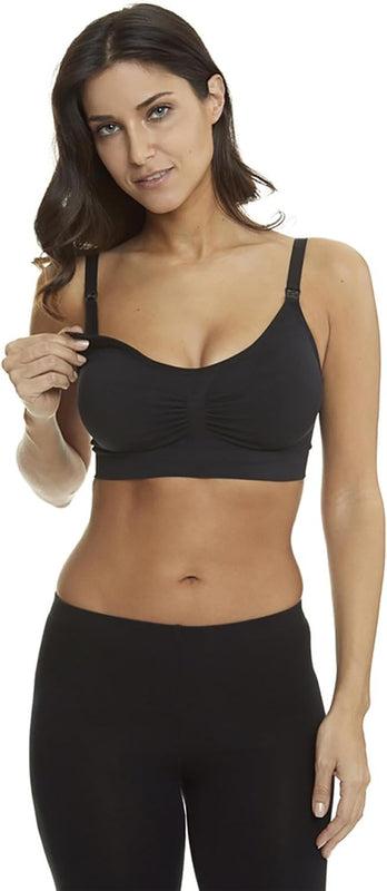 HOFISH 3PACK Full Bust Seamless Nursing Maternity Bras Bralette S-XXL with Extra Bra Extenders & Clips