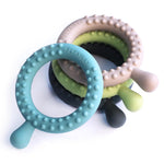4-Pack Silicone Teething Toys for 3-6 and 6-12 Months Babies, Autism Chew Toys with Textured Surface