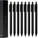 Kaco Gel Pens, 0.5 mm Fine Point, Black Ink 10 Count, Quick Dry Smooth Writing, Aesthetic Office Supplies Refillable Retractable