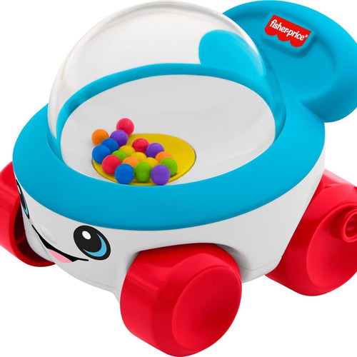 Fisher-Price Corn Popper Mini Vehicle Toy | 3.6 x 3.7 Inches, Push Along, Crawl After Play, Fun Sounds, Baby & Toddlers Ages 6+ Months