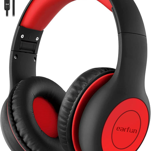 EarFun Wired Kids Headphones with Microphone, 85/94dB Volume Limit, Portable Foldable Headset for School/Tablet/iPad