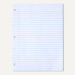 Amazon Basics Wide Ruled Loose Leaf Paper, 10.5" x 8", 150 Sheets, No Binding, White, 1-Pack