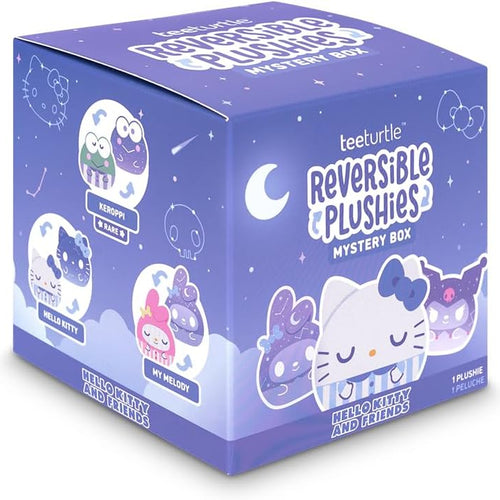 TeeTurtle Hello Kitty and Friends Sanrio Celestial Series Reversible Plushie Mystery Box - 3-Inch Two-Sided Blind Box Plush with Embroidered Details - Cute Surprise Toy for Kids, Teens, and Adult
