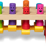 Melissa and Doug Deluxe Pounding Bench Wooden Preschool Learning Toy with Mallet, 10 inches, Ages 2+