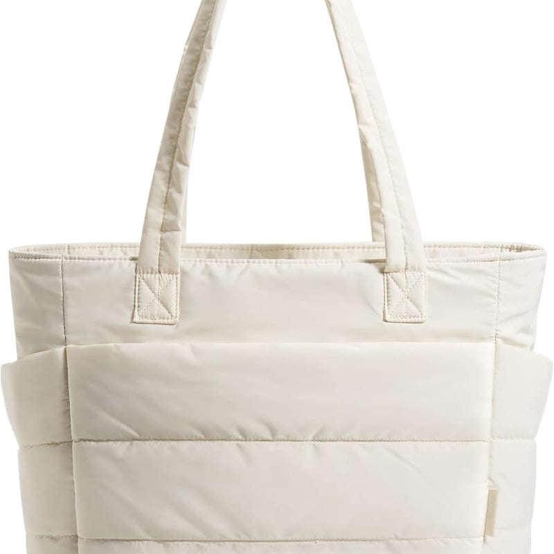 BAGSMART Tote Bag for Women, Lightweight Puffy Tote Bag with Compartments Shoulder Bag Handbag for Travel, Work, Gym | Lightweight