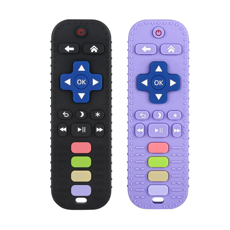 Chuya Silicone Remote Teethers Baby Teething Toys, TV Remote Teether for 3-6-12-18 Months Babies
