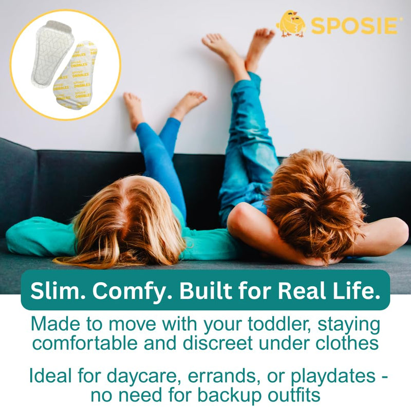 Sposie Dribbles, Turn Any Underwear Into Potty Training Underwear, 28 Ct | Pads for Faster, Cleaner, and Easier Potty Training, Less Laundry & Fewer Messes, Use with Toilets, Seats, Charts, & Stickers