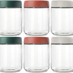 DIMBRAH Overnight Oats Containers with Lids,16oz Glass Jars with Lids - Set Of 4, Practical Oatmeal Container to Go, Chia Seed Pudding Jars, Baby Food Containers